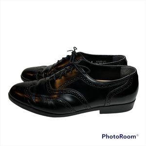 Stacy Adams Wingtip Black Leather Laceup Oxford Shoes 12M